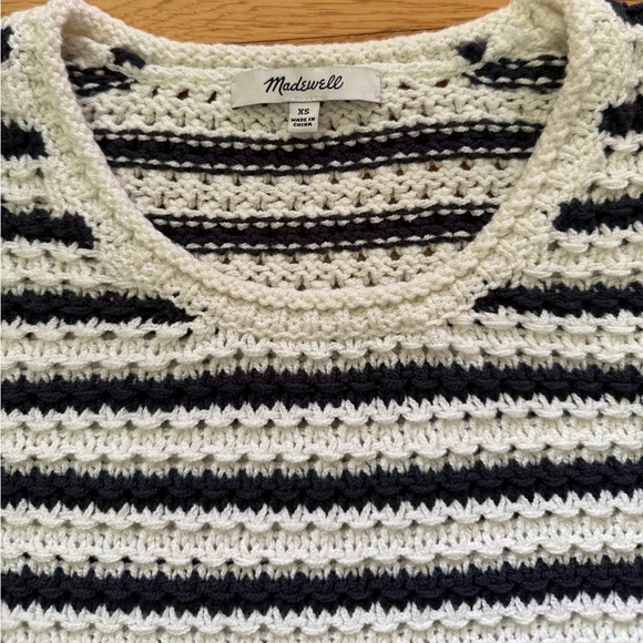 Madewell Striped Open-Stitch Austen Pullover Sweater - Picture 6 of 8